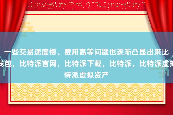 一些交易速度慢、费用高等问题也逐渐凸显出来比特派钱包，比特派官网，比特派下载，比特派，比特派虚拟资产