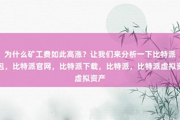 为什么矿工费如此高涨？让我们来分析一下比特派钱包，比特派官网，比特派下载，比特派，比特派虚拟资产