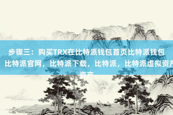 步骤三：购买TRX在比特派钱包首页比特派钱包，比特派官网，比特派下载，比特派，比特派虚拟资产