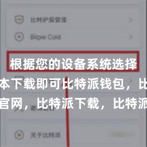 根据您的设备系统选择相应的版本下载即可比特派钱包，比特派官网，比特派下载，比特派，比特派虚拟资产